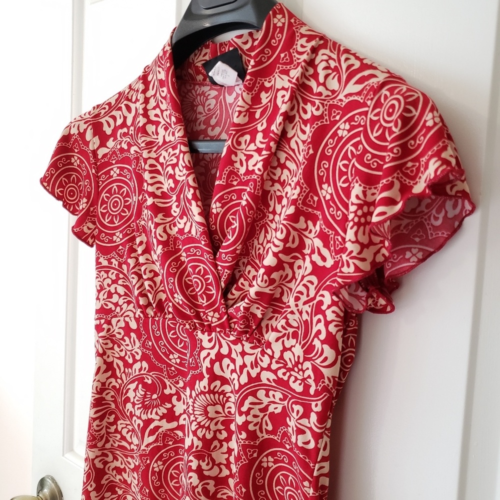 3/$20 Red blouse - Picture 5 of 8